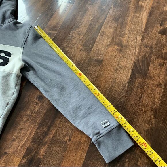 💥LEVI’S Gray logo drawstring pull over hoodie size small - Picture 9 of 9